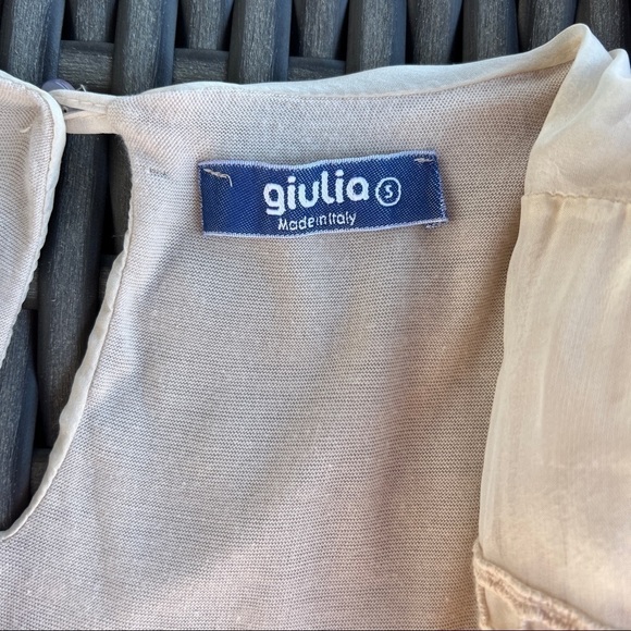 Giulia Italy Silk Crochet Flowy Bohemian Babydoll Dress - Picture 13 of 15